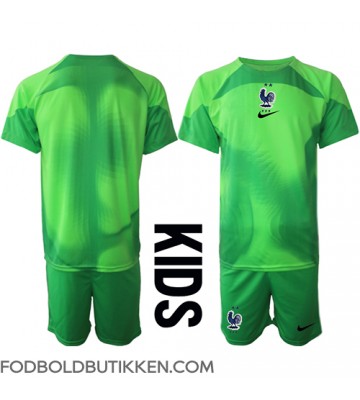 Frankrig Målmand Udebanetrøje Børn VM 2022 Kortærmet (+ Korte bukser)